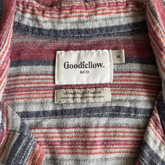 Mutl-Colored Stripped Long Sleeve Flannel Shirt - Picture 4 of 9